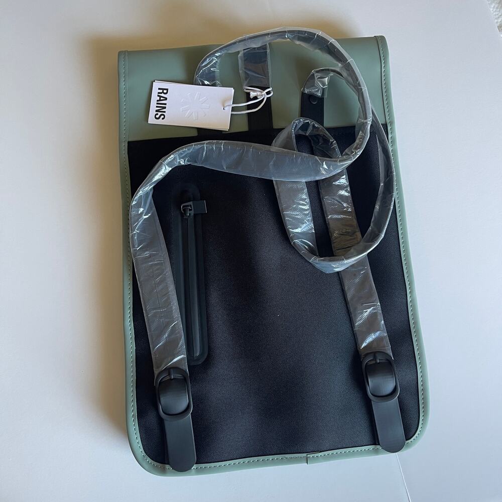 Rains Backpack Mini W3 Haze Waterproof  Minimalist Scandinavian Bag NWT - Picture 5 of 10